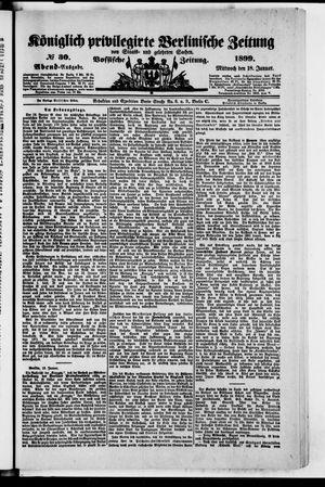 Königlich privilegirte Berlinische Zeitung von Staats- und gelehrten Sachen vom 18.01.1899