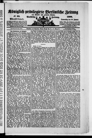 Königlich privilegirte Berlinische Zeitung von Staats- und gelehrten Sachen on Jan 19, 1899