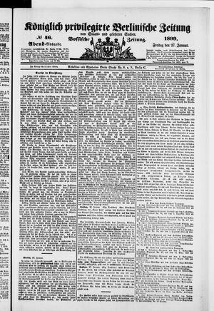 Königlich privilegirte Berlinische Zeitung von Staats- und gelehrten Sachen vom 27.01.1899