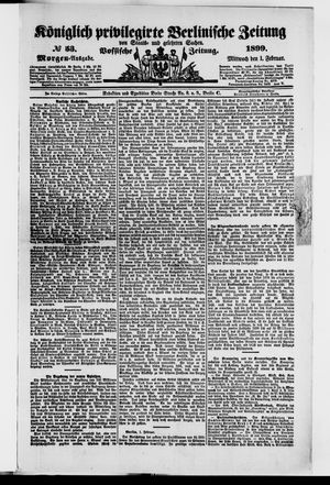 Königlich privilegirte Berlinische Zeitung von Staats- und gelehrten Sachen vom 01.02.1899