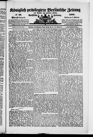 Königlich privilegirte Berlinische Zeitung von Staats- und gelehrten Sachen vom 03.02.1899