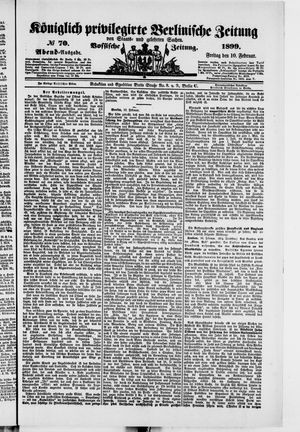 Königlich privilegirte Berlinische Zeitung von Staats- und gelehrten Sachen vom 10.02.1899