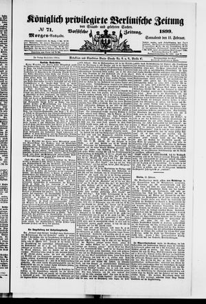 Königlich privilegirte Berlinische Zeitung von Staats- und gelehrten Sachen vom 11.02.1899