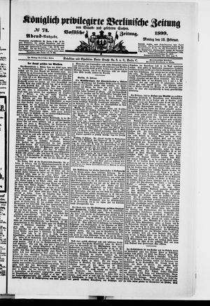 Königlich privilegirte Berlinische Zeitung von Staats- und gelehrten Sachen vom 13.02.1899