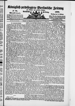 Königlich privilegirte Berlinische Zeitung von Staats- und gelehrten Sachen vom 14.02.1899