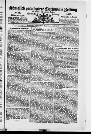Königlich privilegirte Berlinische Zeitung von Staats- und gelehrten Sachen vom 15.02.1899
