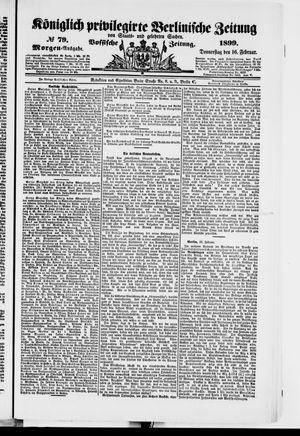 Königlich privilegirte Berlinische Zeitung von Staats- und gelehrten Sachen on Feb 16, 1899
