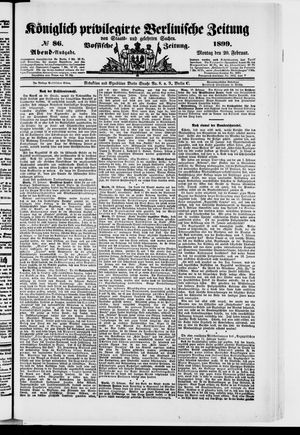 Königlich privilegirte Berlinische Zeitung von Staats- und gelehrten Sachen vom 20.02.1899