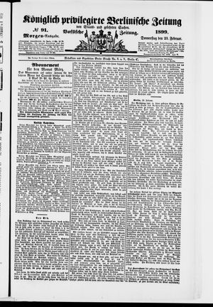 Königlich privilegirte Berlinische Zeitung von Staats- und gelehrten Sachen vom 23.02.1899
