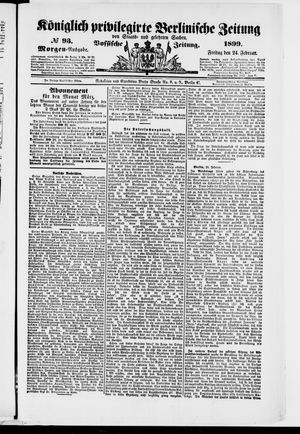 Königlich privilegirte Berlinische Zeitung von Staats- und gelehrten Sachen vom 24.02.1899