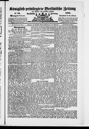 Königlich privilegirte Berlinische Zeitung von Staats- und gelehrten Sachen vom 25.02.1899