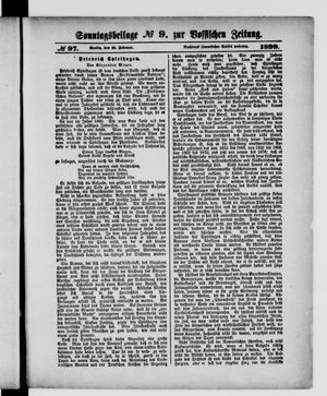Königlich privilegirte Berlinische Zeitung von Staats- und gelehrten Sachen vom 26.02.1899