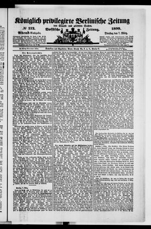 Königlich privilegirte Berlinische Zeitung von Staats- und gelehrten Sachen vom 07.03.1899