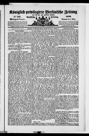 Königlich privilegirte Berlinische Zeitung von Staats- und gelehrten Sachen vom 08.03.1899
