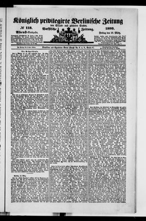 Königlich privilegirte Berlinische Zeitung von Staats- und gelehrten Sachen vom 10.03.1899