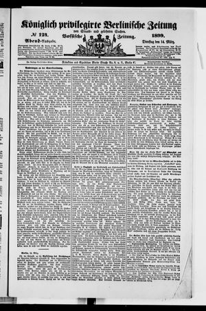 Königlich privilegirte Berlinische Zeitung von Staats- und gelehrten Sachen vom 14.03.1899