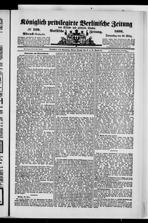 Königlich privilegirte Berlinische Zeitung von Staats- und gelehrten Sachen vom 23.03.1899