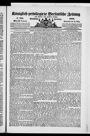 Königlich privilegirte Berlinische Zeitung von Staats- und gelehrten Sachen vom 25.03.1899