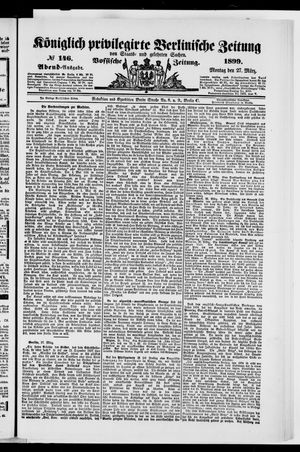 Königlich privilegirte Berlinische Zeitung von Staats- und gelehrten Sachen vom 27.03.1899