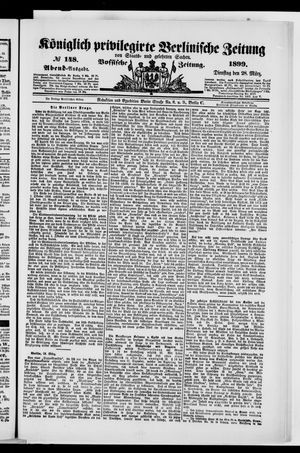 Königlich privilegirte Berlinische Zeitung von Staats- und gelehrten Sachen on Mar 28, 1899
