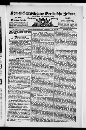 Königlich privilegirte Berlinische Zeitung von Staats- und gelehrten Sachen vom 31.03.1899