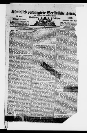 Königlich privilegirte Berlinische Zeitung von Staats- und gelehrten Sachen vom 01.04.1899