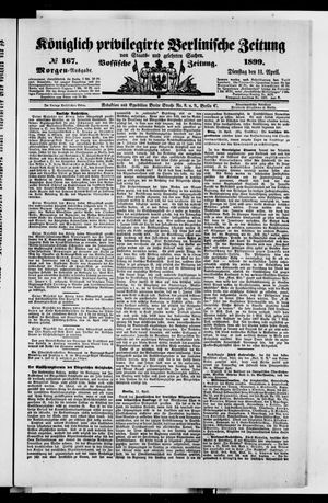 Königlich privilegirte Berlinische Zeitung von Staats- und gelehrten Sachen on Apr 11, 1899