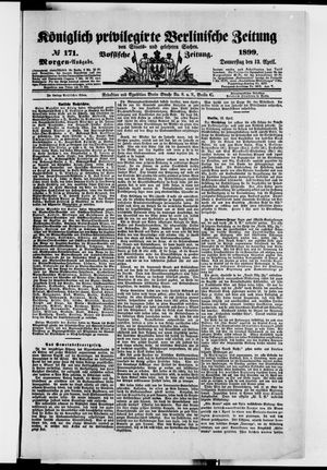 Königlich privilegirte Berlinische Zeitung von Staats- und gelehrten Sachen vom 13.04.1899