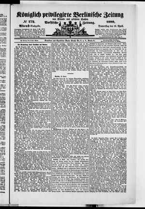Königlich privilegirte Berlinische Zeitung von Staats- und gelehrten Sachen vom 13.04.1899