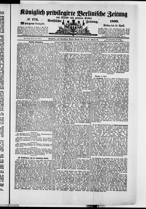 Königlich privilegirte Berlinische Zeitung von Staats- und gelehrten Sachen vom 14.04.1899