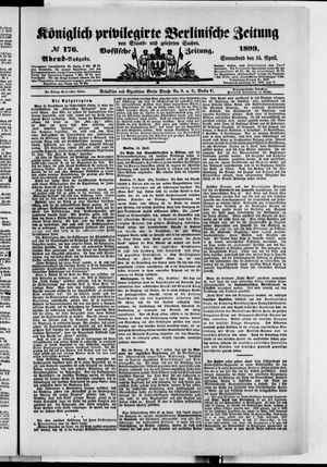 Königlich privilegirte Berlinische Zeitung von Staats- und gelehrten Sachen on Apr 15, 1899