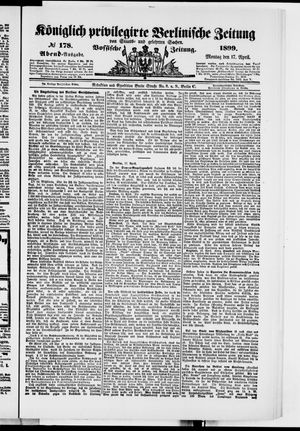Königlich privilegirte Berlinische Zeitung von Staats- und gelehrten Sachen vom 17.04.1899