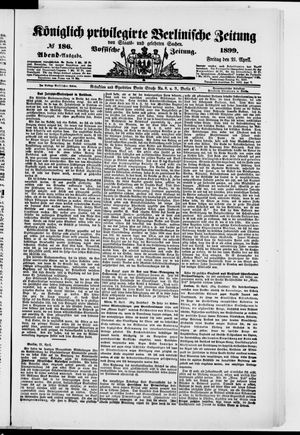 Königlich privilegirte Berlinische Zeitung von Staats- und gelehrten Sachen vom 21.04.1899
