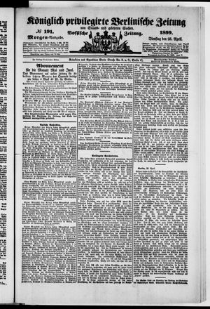 Königlich privilegirte Berlinische Zeitung von Staats- und gelehrten Sachen on Apr 25, 1899