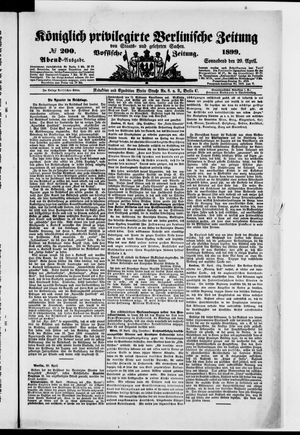 Königlich privilegirte Berlinische Zeitung von Staats- und gelehrten Sachen on Apr 29, 1899
