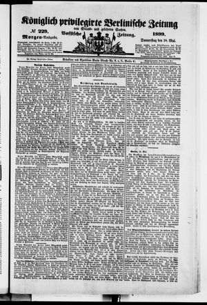 Königlich privilegirte Berlinische Zeitung von Staats- und gelehrten Sachen vom 18.05.1899