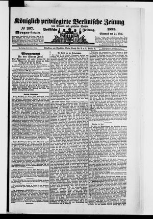 Königlich privilegirte Berlinische Zeitung von Staats- und gelehrten Sachen vom 24.05.1899