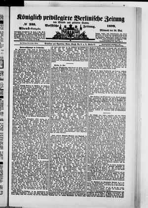 Königlich privilegirte Berlinische Zeitung von Staats- und gelehrten Sachen vom 24.05.1899