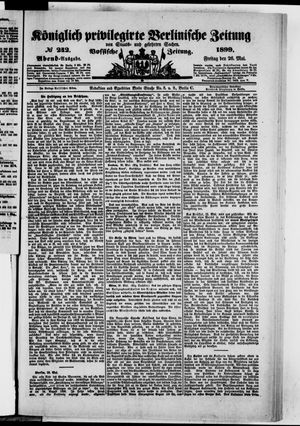 Königlich privilegirte Berlinische Zeitung von Staats- und gelehrten Sachen vom 26.05.1899