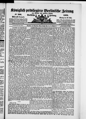 Königlich privilegirte Berlinische Zeitung von Staats- und gelehrten Sachen vom 29.05.1899