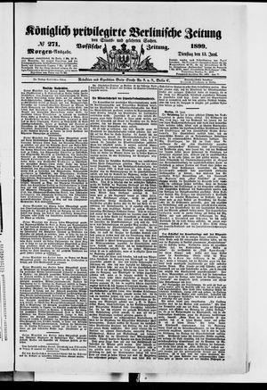 Königlich privilegirte Berlinische Zeitung von Staats- und gelehrten Sachen vom 13.06.1899