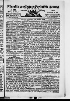 Königlich privilegirte Berlinische Zeitung von Staats- und gelehrten Sachen vom 14.06.1899