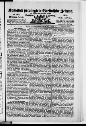Königlich privilegirte Berlinische Zeitung von Staats- und gelehrten Sachen vom 20.06.1899