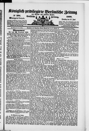 Königlich privilegirte Berlinische Zeitung von Staats- und gelehrten Sachen on Jun 27, 1899
