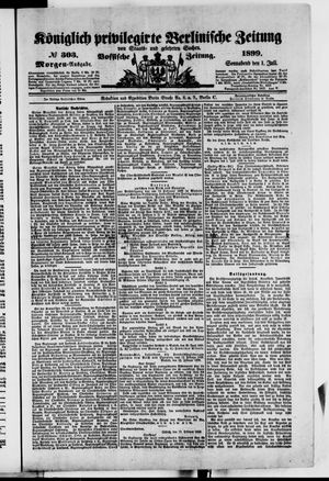 Königlich privilegirte Berlinische Zeitung von Staats- und gelehrten Sachen vom 01.07.1899