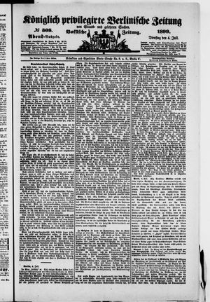 Königlich privilegirte Berlinische Zeitung von Staats- und gelehrten Sachen on Jul 4, 1899