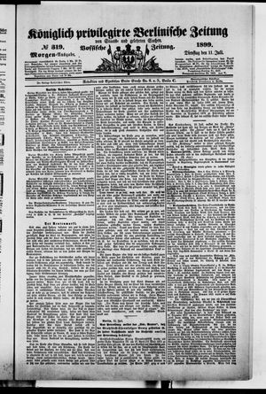 Königlich privilegirte Berlinische Zeitung von Staats- und gelehrten Sachen vom 11.07.1899