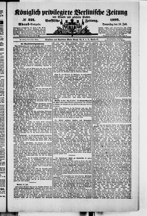Königlich privilegirte Berlinische Zeitung von Staats- und gelehrten Sachen on Jul 13, 1899