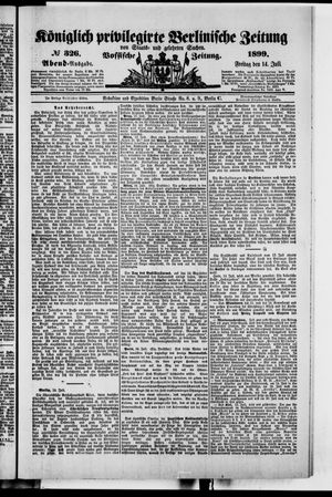 Königlich privilegirte Berlinische Zeitung von Staats- und gelehrten Sachen vom 14.07.1899