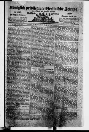 Königlich privilegirte Berlinische Zeitung von Staats- und gelehrten Sachen vom 15.07.1899